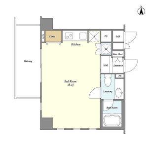 エムジー目黒駅前(ワンルーム/11階)の間取り写真