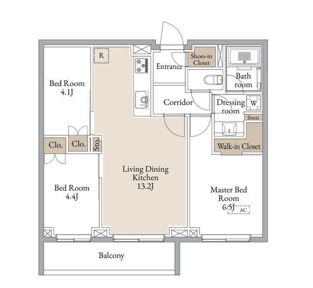 クラリティア横濱反町(3LDK/2階)の間取り写真
