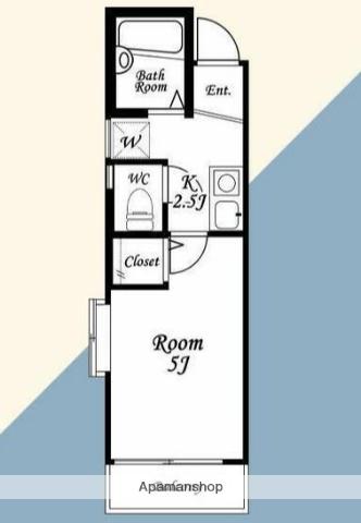 ヒルズ横須賀中央(1K/3階)の間取り写真