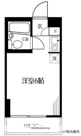 ハイツ鹿島の森(ワンルーム/3階)の間取り写真