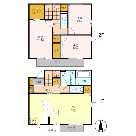 ステラ　Ｉ(3LDK)の間取り写真