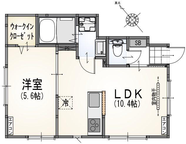 サンライズ町田(1LDK/1階)の間取り写真
