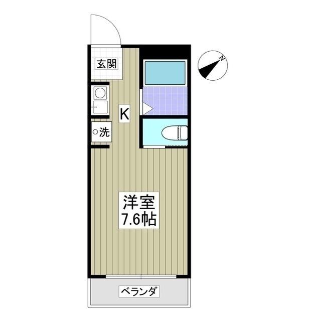 リブレス戸塚(ワンルーム/2階)の間取り写真