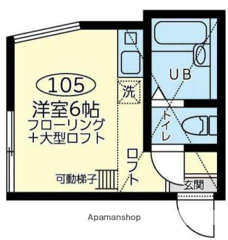 横濱マリーナ・ベイ 3(ワンルーム/1階)の間取り写真