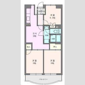 ボヌール秦野1(3DK/3階)の間取り写真