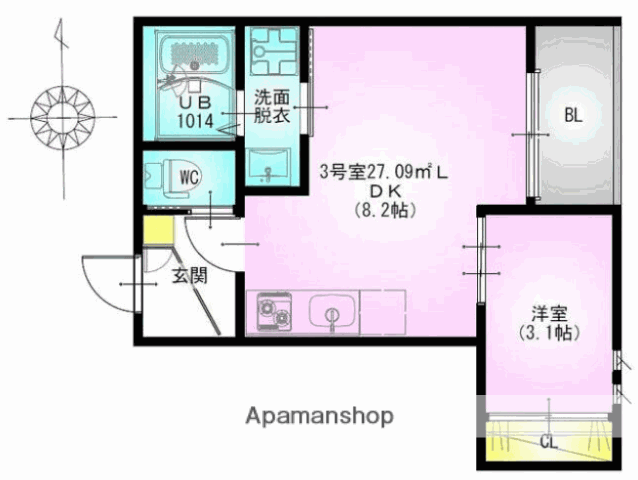 REGALEST VIGOR(1LDK/2階)の間取り写真