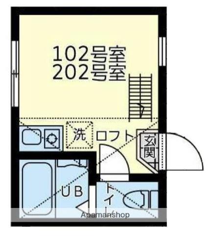 ユナイトファーストブランチ金沢(ワンルーム/1階)の間取り写真