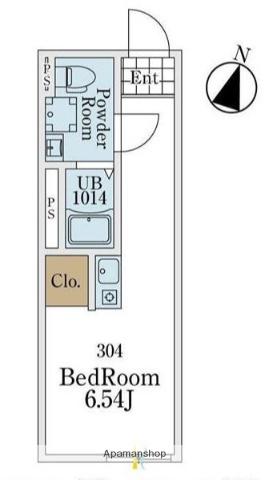 RISE ASADA(ワンルーム/3階)の間取り写真
