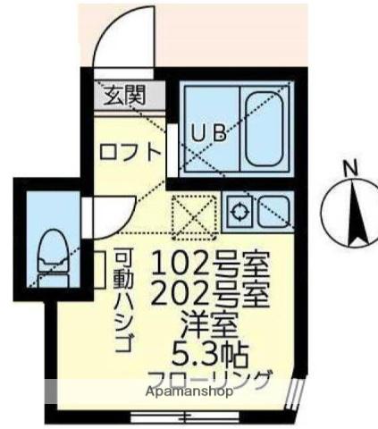 ユナイト末吉アトランティック(ワンルーム/1階)の間取り写真