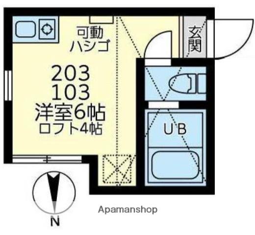 ユナイト末吉レンツブルグ(ワンルーム/1階)の間取り写真
