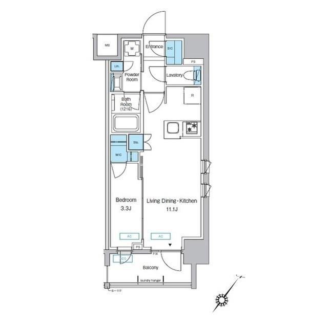プレディアコート大森山王(1LDK/7階)の間取り写真