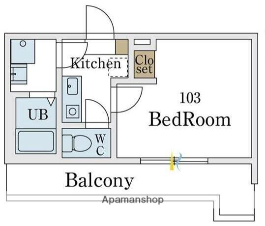 LINKS YOKOHAMA SASABORI(1K/1階)の間取り写真
