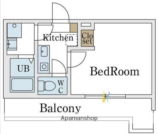 LINKS YOKOHAMA SASABORI(1K/3階)の間取り写真