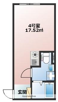 BACE六浦東Ⅱ(ワンルーム/1階)の間取り写真