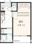 アザーレ・パッシオ本厚木B(1K/3階)の間取り写真