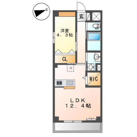 セントラルセブン(1LDK/2階)の間取り写真