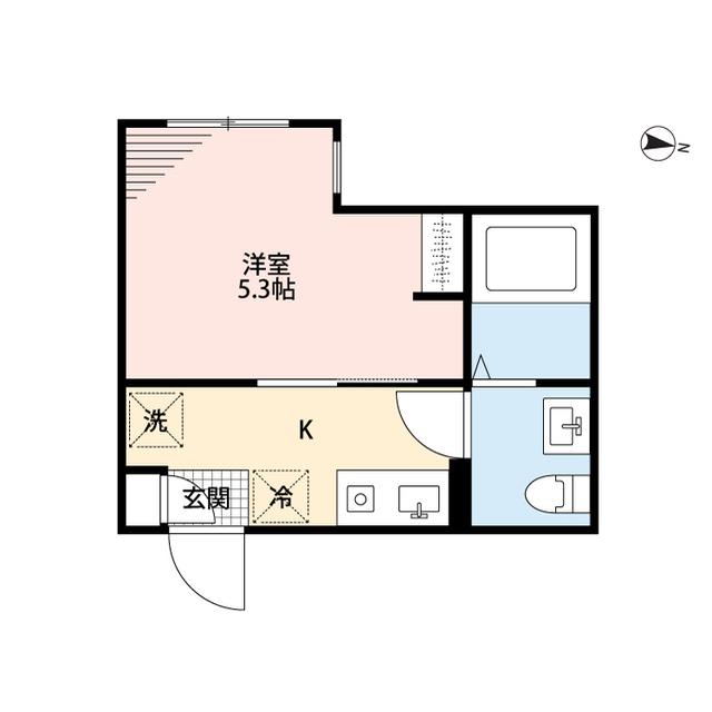 アリア宮崎台(1K/1階)の間取り写真