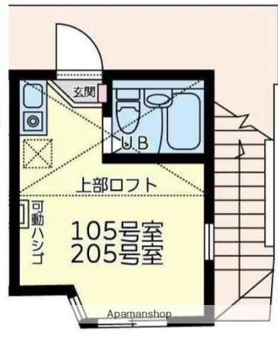 ユナイト根岸ジャトラ(ワンルーム/1階)の間取り写真