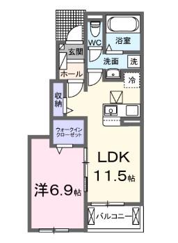 レジデンス 湘南(2LDK/2階)の間取り写真
