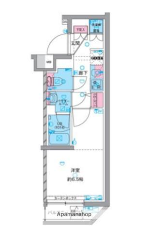 ジェノヴィア町田(1K/3階)の間取り写真