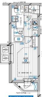 レガリス蒲田(1K/4階)の間取り写真
