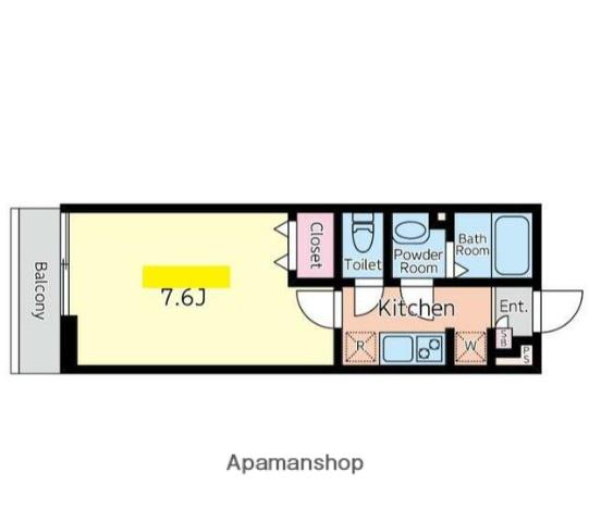 グレイス貝塚(1K/3階)の間取り写真