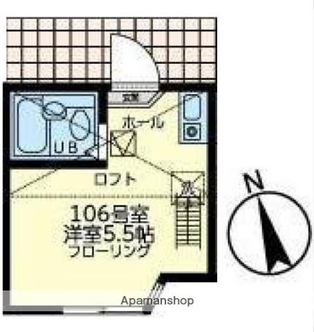 ユナイト南太田ケリースレーター(ワンルーム/1階)の間取り写真