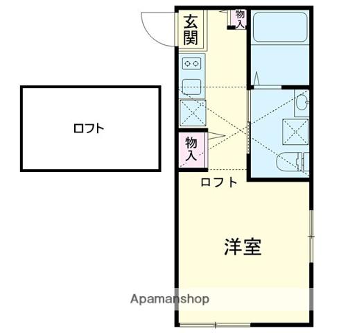 ル・シェモア(1K/1階)の間取り写真