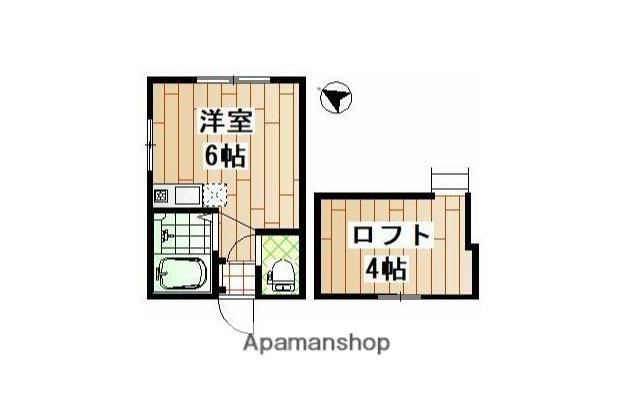 ユナイト井土ヶ谷J・トッピーノ(ワンルーム/2階)の間取り写真