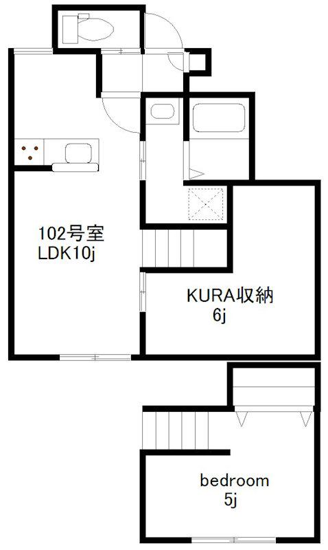 メイ・ガーデン(1LDK/1階)の間取り写真