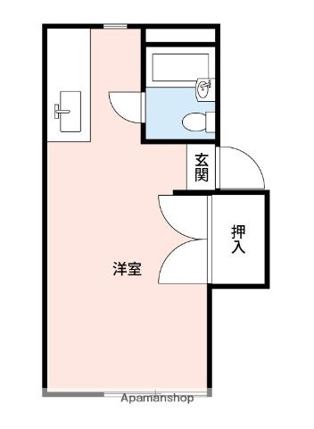 ラークヒルズ(ワンルーム/1階)の間取り写真