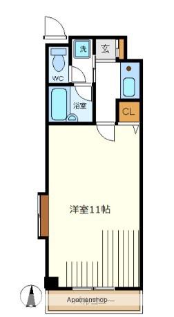 YDEALE TURUKAWA(1K/1階)の間取り写真