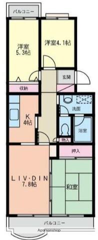 サウサリトファースト(3LDK/3階)の間取り写真