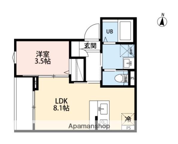 ROBOT HOME 桃浜町(1LDK/1階)の間取り写真