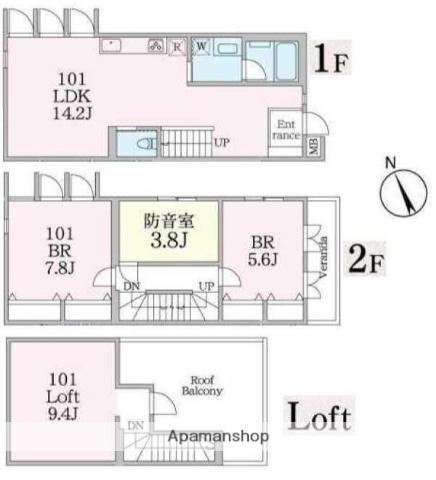 フェニックス鎌倉(3LDK)の間取り写真