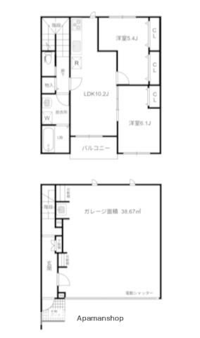 ＨＥＲＩＴＡＧＥ　ＴＨＥ　ＲＥＳＩＤＥＮＣＥ（ヘリテージザレジ）(2LDK)の間取り写真