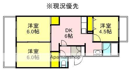 クレール町田(3DK/2階)の間取り写真