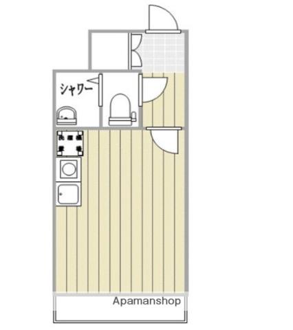 メゾン・ド・エトレーヌ(ワンルーム/1階)の間取り写真