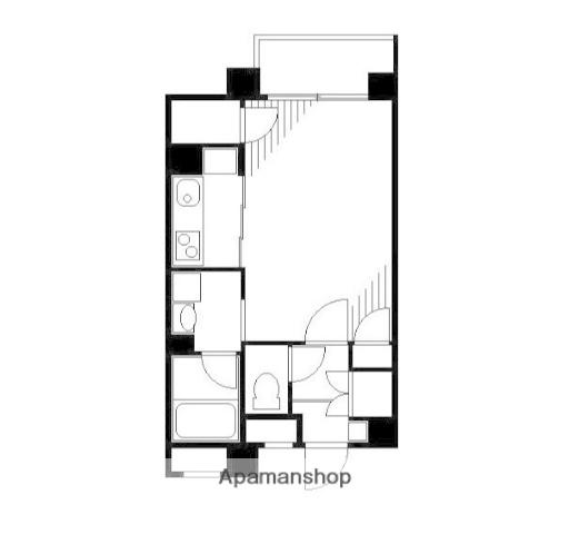 ベルウッド多摩川(1K/3階)の間取り写真