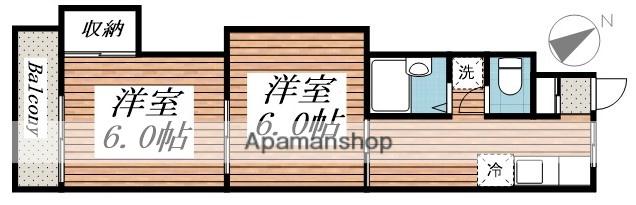 ジュネパレス相模原第03 2階階 間取り