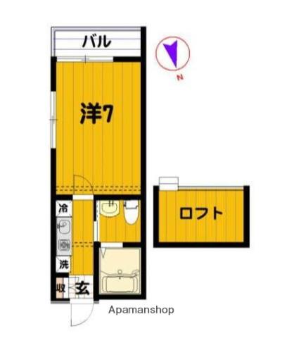 サンサーラ泉壱番館(1K/3階)の間取り写真