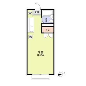 エステートピア金沢文庫(ワンルーム/2階)の間取り写真