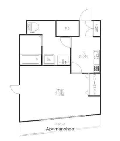 ラベール横濱(ワンルーム/4階)の間取り写真