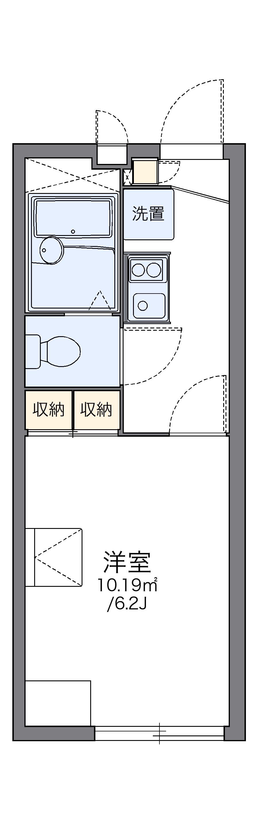 レオパレスエキノックスA 1階階 間取り