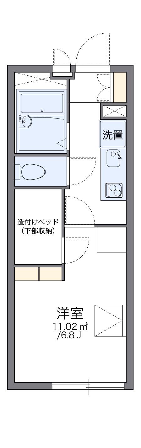 レオパレスパレスブリーズ(1K/2階)の間取り写真