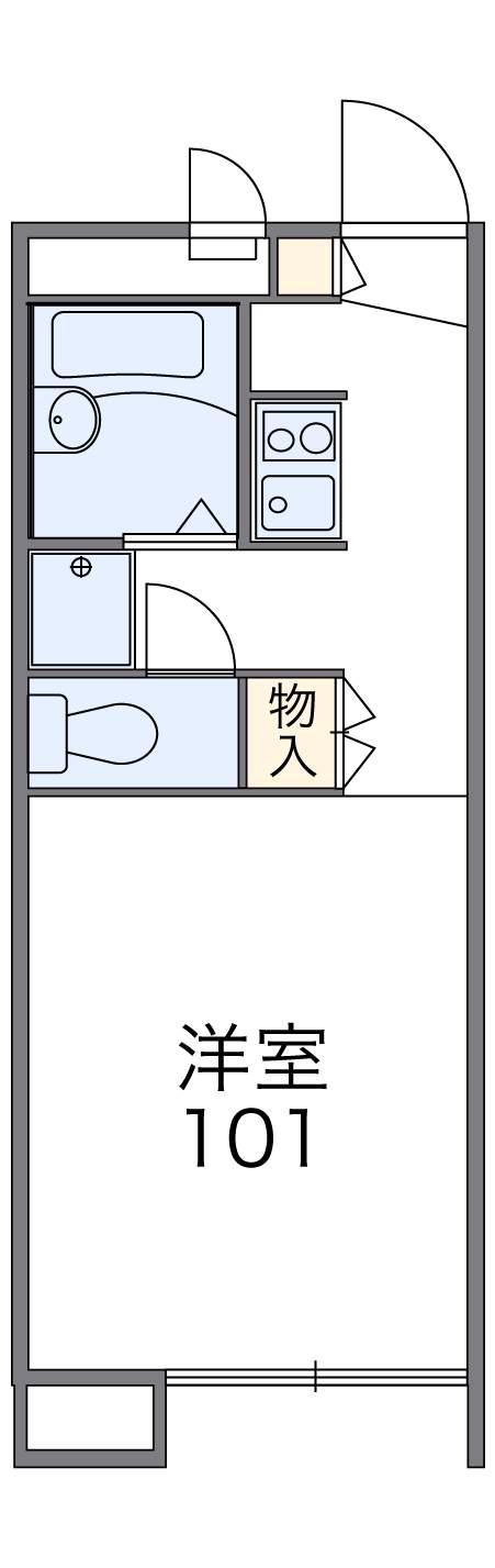 レオパレスK・K(1K/2階)の間取り写真