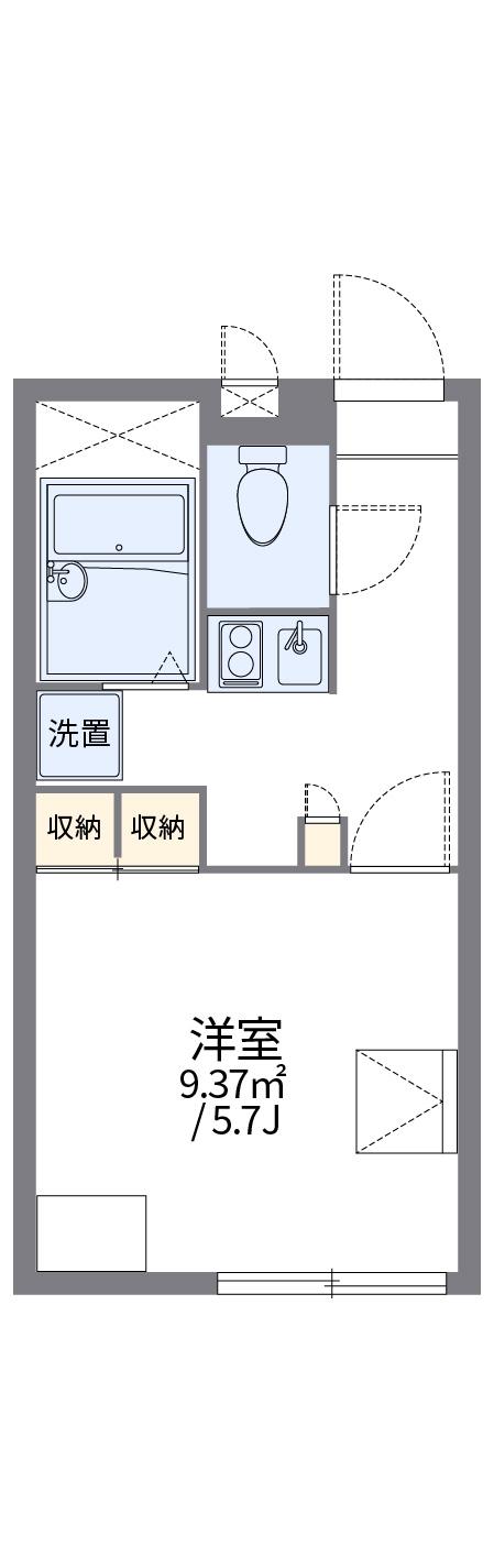 レオパレス長左衛門Ⅱ(1K/2階)の間取り写真