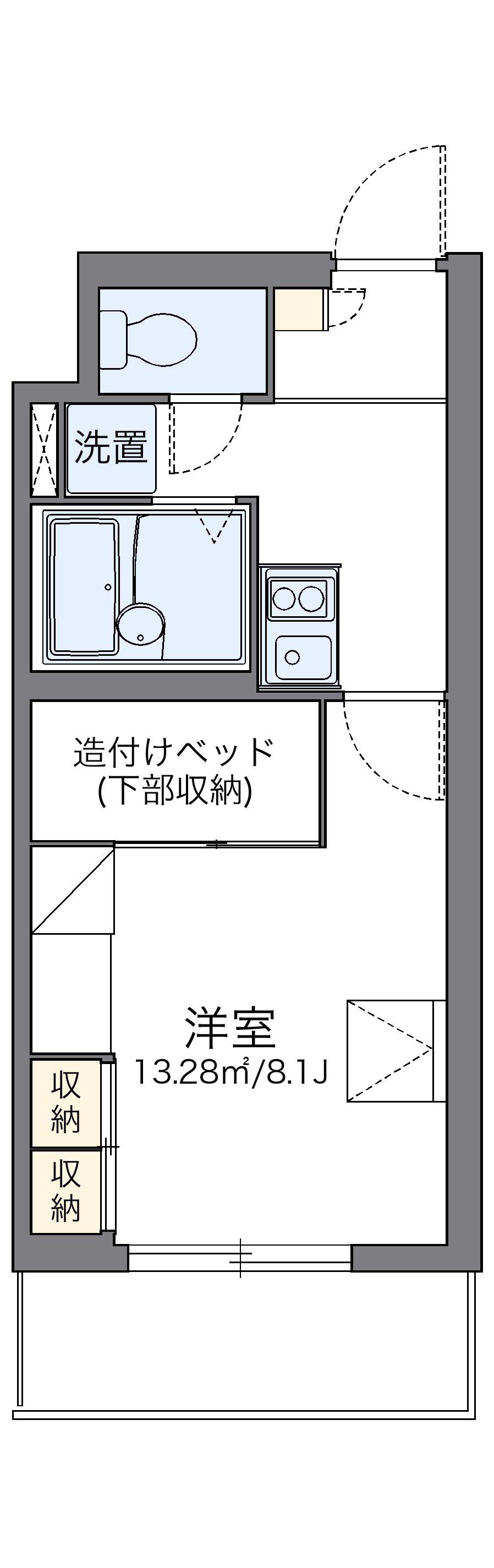レオパレスサランズ日吉 2階階 間取り