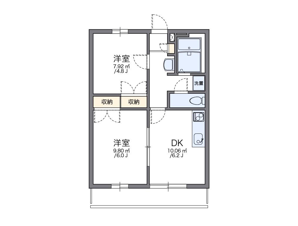 レオパレスさくら 2階階 間取り