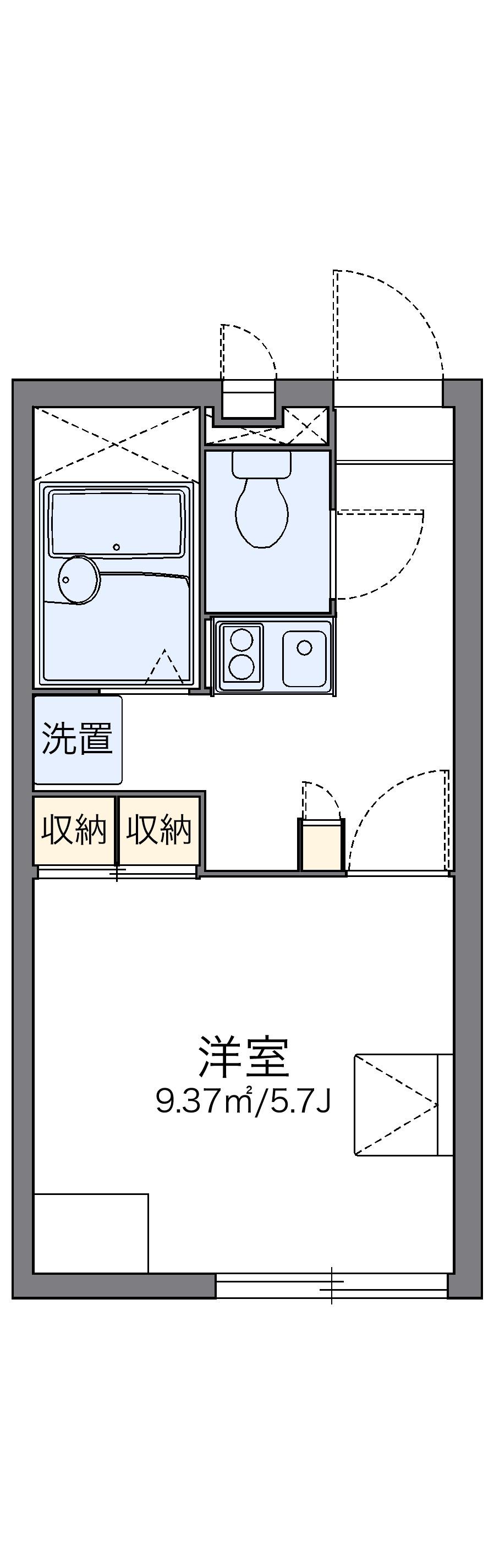 レオパレスアークソレーユ東林間 1階階 間取り